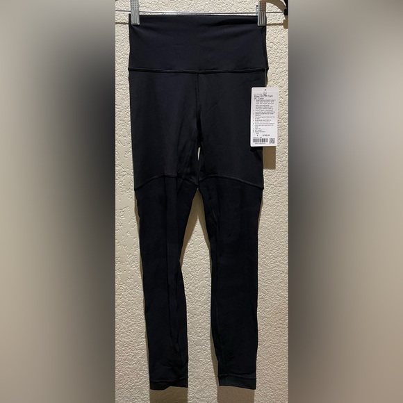 NWT Lululemon Sheer Will High Rise Tights Legging 28” Black Camo Sheer Size 6 - Picture 6 of 9